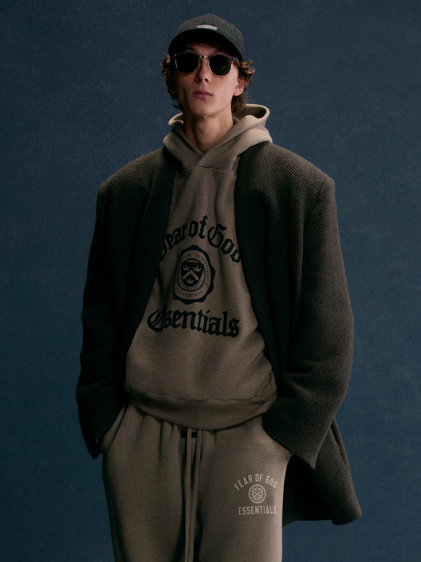 Heavy Fleece Vintage Shrunken Essentials Hoodie