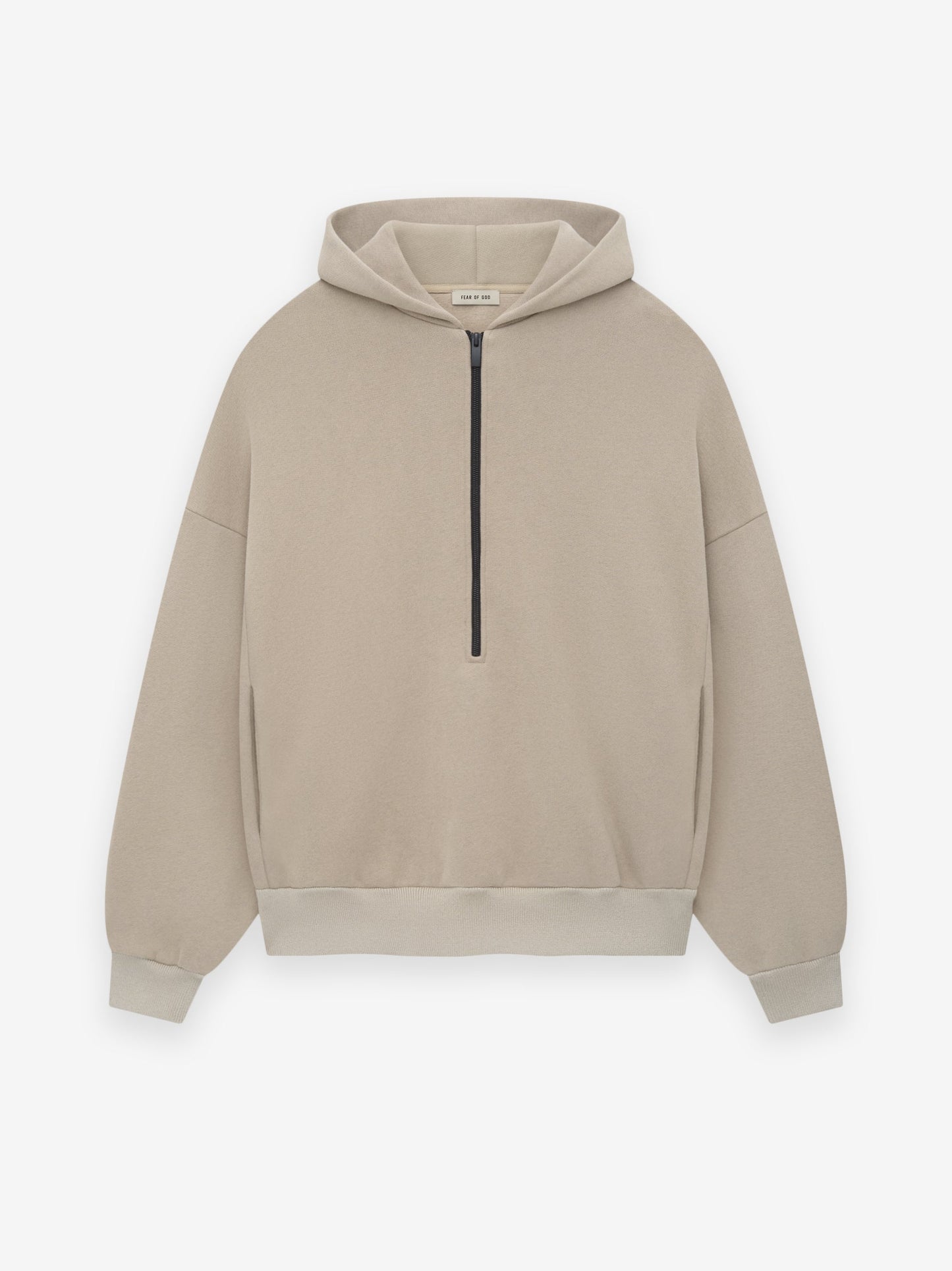 Cotton Cashmere Fleece Half Zip Essentials Hoodie